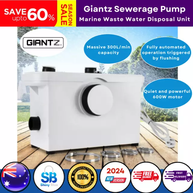 Macerator Sewerage Pump Waste Water Marine Toilet Disposal Unit Laundry Basement