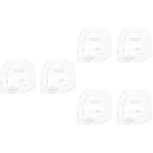 6 PIEZAS HÁGALO USTED MISMO Sewing Patchwork Lurer Bowl Wicking Sewing Plantilla de costura cuenco