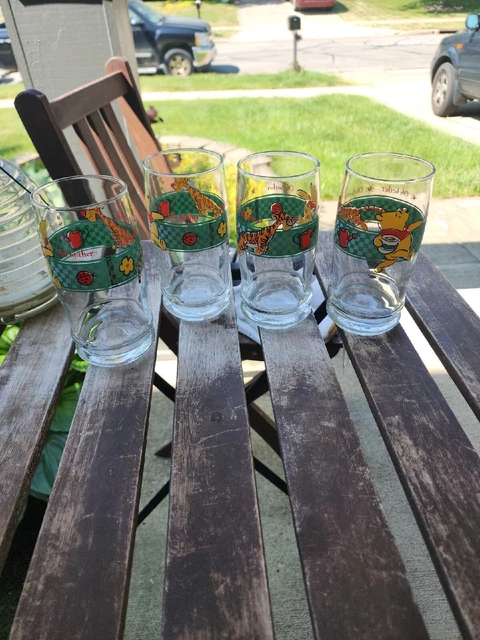 Anchor Hocking WINNIE THE POOH and TIGGER "Oh Bother" Drinking Glass Set Of 4