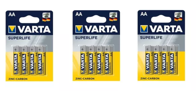 Batterie Stylet Jetables VARTA Superlife 1,5V 12 Pcs E Télécommande Torches Ster