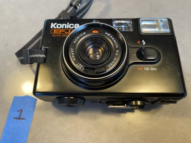 Vintage Konica POP EFJ Film Camera - Fully Functional, Flash & Shutter Working