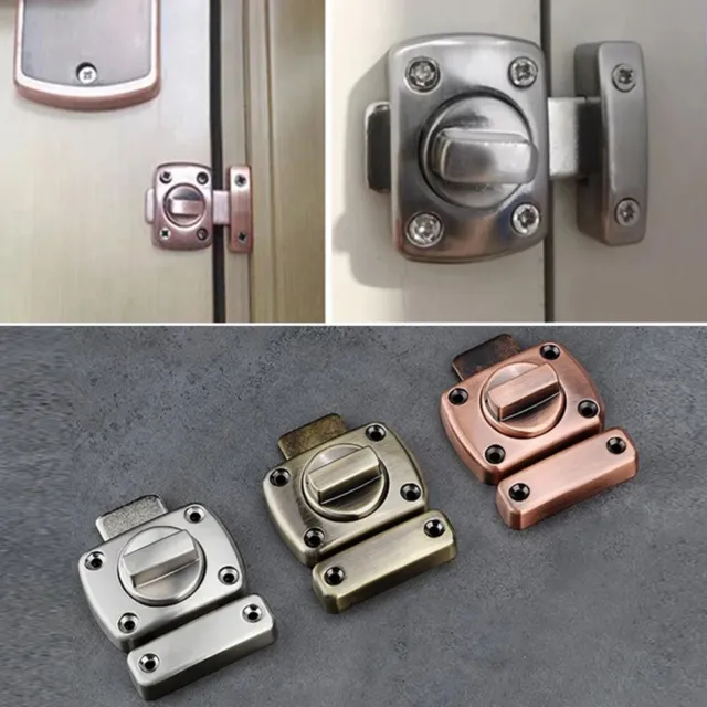 Set Zinc Alloy Door Locks Cast Metal Hook Latch Toilet Right Angle Sliding Gate