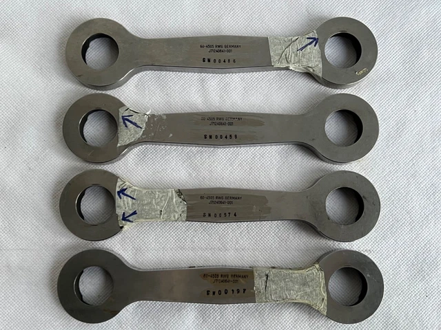 4 X EUROFIGHTER Typhoon Aircraft Rear Engine Titanium Mounting Links ...