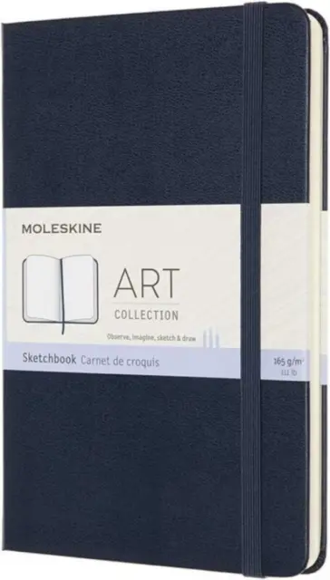 Moleskine Art Sketchbook, Hard Cover, Medium (4.5" x Medium, Sapphire Blue
