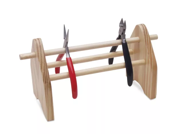 Wooden Jewelry Plier Cutter Storage Bench Tool Organizer Rack Jewelry Making