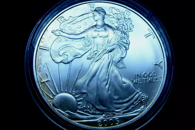 2005 Walking Liberty US Eagle One Dollar 1 Oz .999 Fine Silver Coin Uncirculated