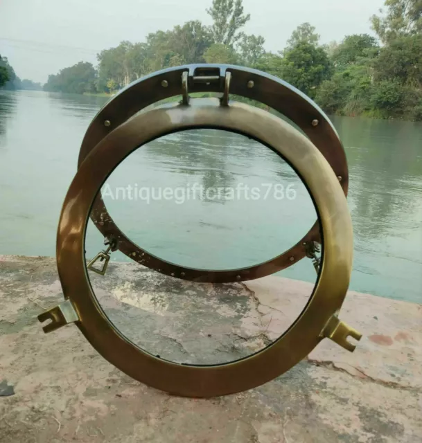 Antik Messing Bullauge Nautisch Maritim Schiff Boot Wand Fenster Heim Dekor Stil