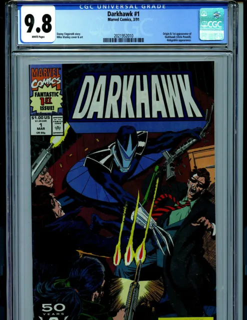 Darkhawk Issue # 1 1991 Comic Marvel CGC 9.8 NM/MT 1st Darkhawk Chris Powell K23