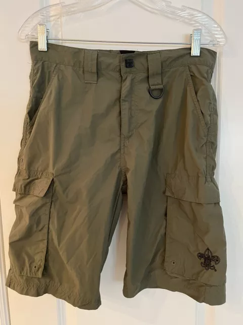 Boy Scouts Green Uniform Cargo Shorts, Size Youth Large