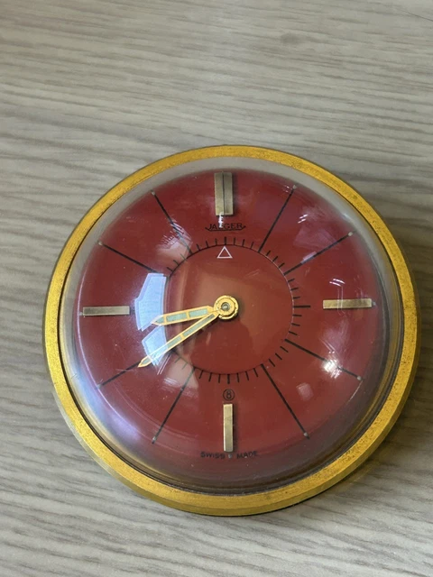 Newgate Brian Sveglia Analogica Retrò - Rosso Opaco - Quadrante Arabo - Movimento Silenzioso No-Tick - 2