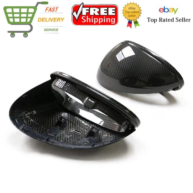 HDC Autosports Real Carbon Fiber Side Mirror Cover – Porsche Macan 2015-2020 – Black Weave