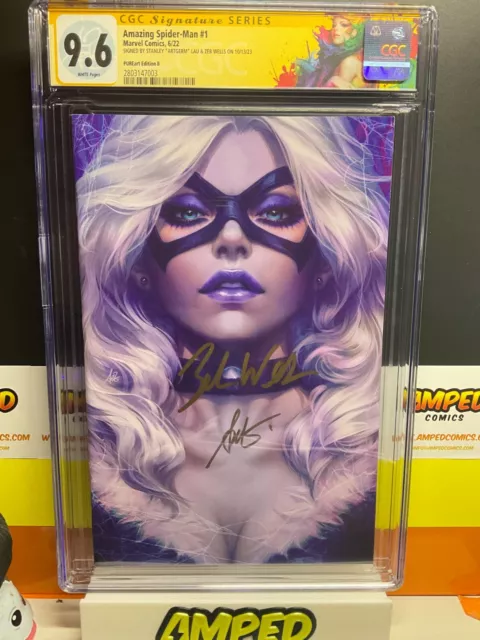 Amazing Spider-Man #1 (2022) Artgerm PureART B CGC SS 9.6 Dual Signed Zeb & Art