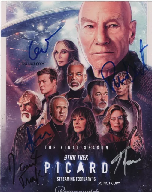 STAR TREK PICARD - CAST Signed 8x10 Reprint Photo #2 - PATRICK STEWART !!