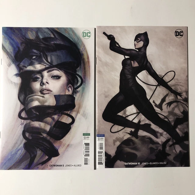 DC Comics CATWOMAN STANLEY ARTGERM LAU cover lot of 2 Issues 5,10,NM
