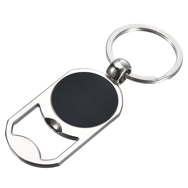 Bottle Opener Keychain, 1pcs - Stainless Steel Flat Beer Bottle Opener (Silver)
