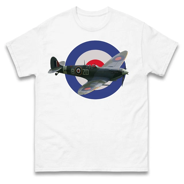 RetroClassic WWII Supermarine Spitfighter Fighter Plane Men's T-Shirt - Vintage Aviation Tee