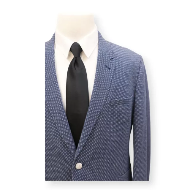 ASOS mens blue dots dotted patterned slim fit sport coat suit jacket blazer 44 R 3