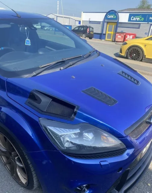WRC style bonnet vents, with mesh Ford Focus mk2.5 facelift inc RS ST 2