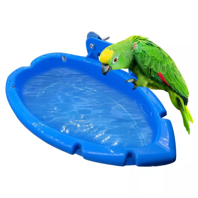Bird Water Bath Tub For Pet Bird Cage Hanging Bowl Parrots Parakeet Birdbath