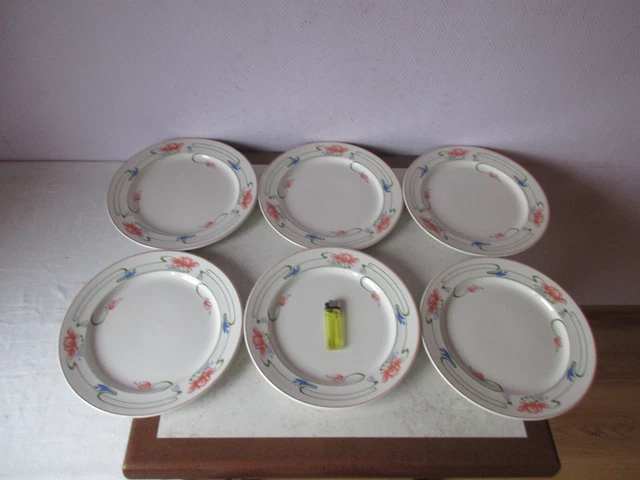 villeroy&boch florida assiettes plates x6 de 26,5cmEN MAIN PROPRE