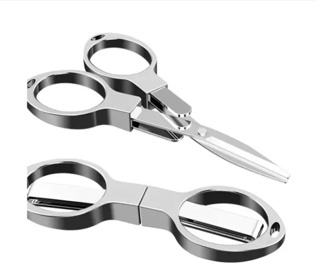 Folding Scissors Carbon Steel Fishing Line Cutting Tools Fly Tying Sewing