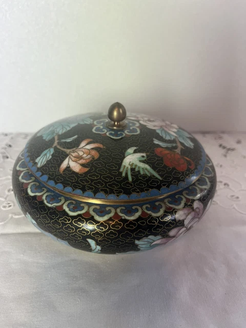 Lot De 2 Paires De Baguettes Chinoises En émail Cloisonné – Motif Floral – Vintage