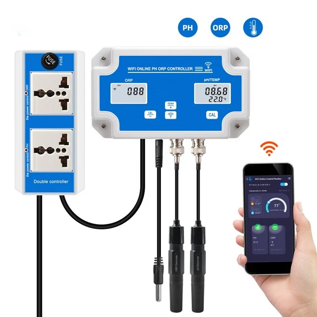 W2839 3-In-1 Wi-Fi Water Quality Detector, /ORP/TEMP Electrode, BNC Type-Son V5G7