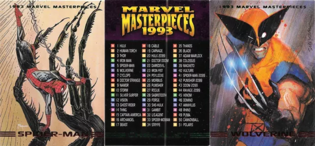 Marvel Masterpieces Trading Card Singles Skybox 1993 HIGH GRADE YOU PICK CARD