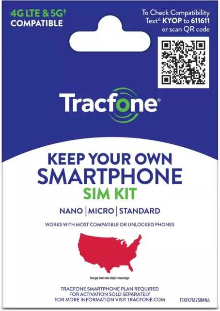 Tracfone Keep Your Own Phone Prepaid SIM Kit | 3-in-1 CDMA Sim Card