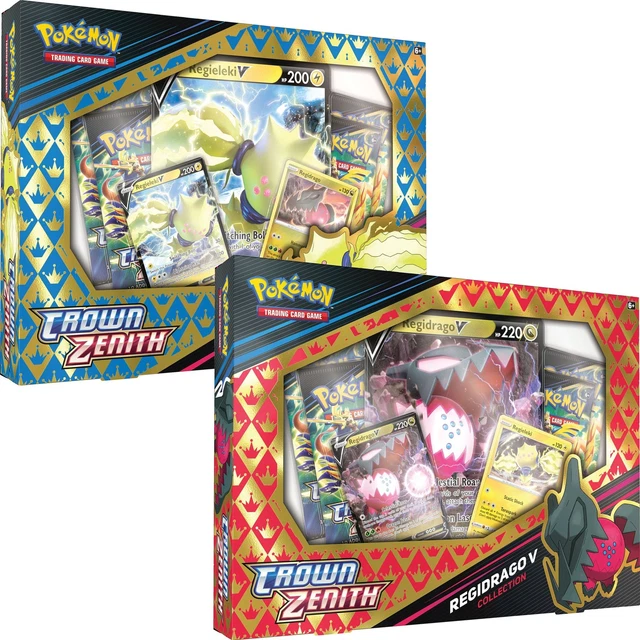 Pokemon Crown Zenith Spieleki/Regidrago V Sammelbox - 4 Boosterpacks
