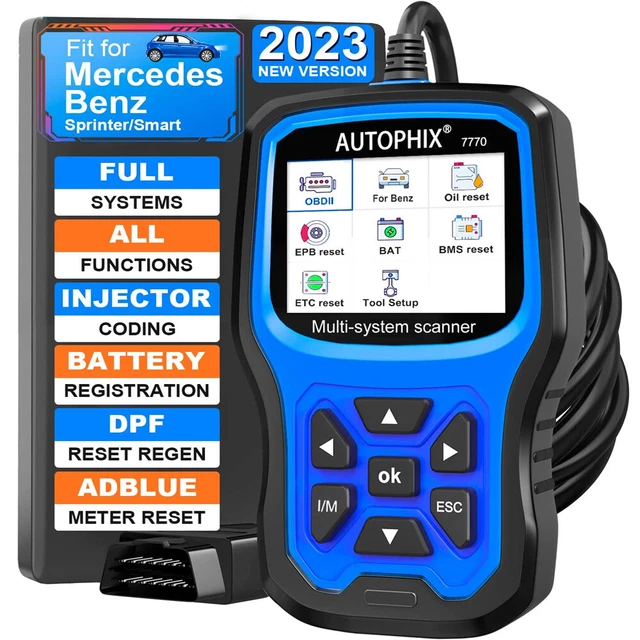 AUTOPHIX 7770 Full System OBD2 Scanner Fit for Mercedes Benz ABS EPB Code Reader
