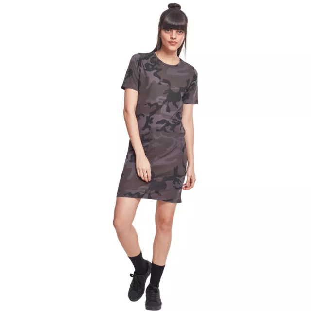 Urban Classics Ladies Camo Tee Dress Kleid camouflage Single-Jersey Damen Long