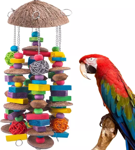 Bird Chewing Toy Large Medium Parrot Cage Bite Toys African Grey Macaws