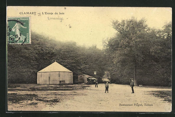 CPA Clamart, l´Entree du bois 1917