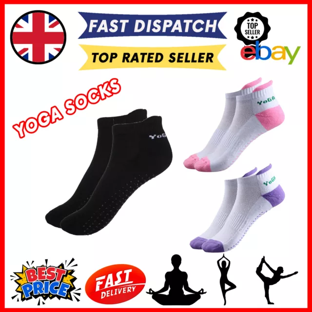 Yoga Socks Ballet Fitness Anti-Slip Cotton Pilates Exercise Grip For Women & Men