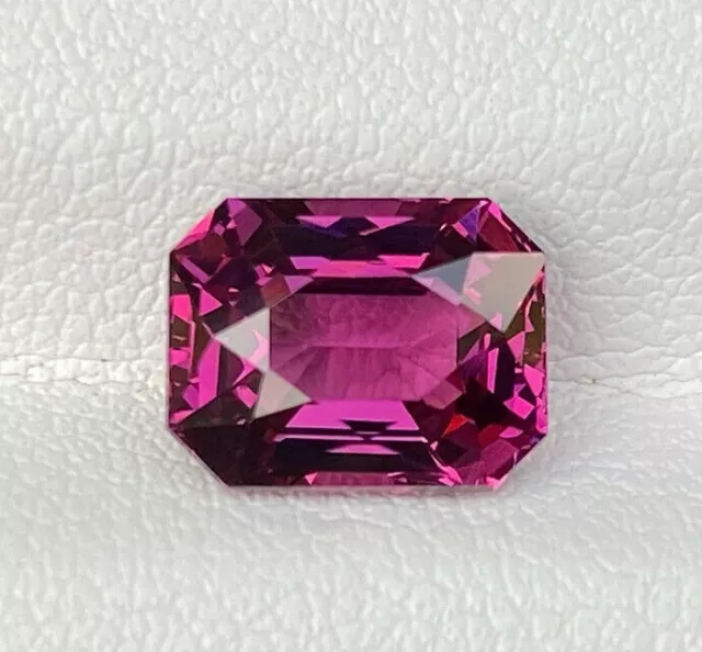 Natural Unheated Purple Rhodolite Garnet 3.29 Cts Emerald Cut VVS Loose Gemstone