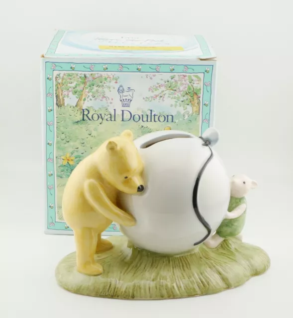 Royal Doulton Disney Winnie The Pooh Collection Blue Balloon Money Box WP16 MIB