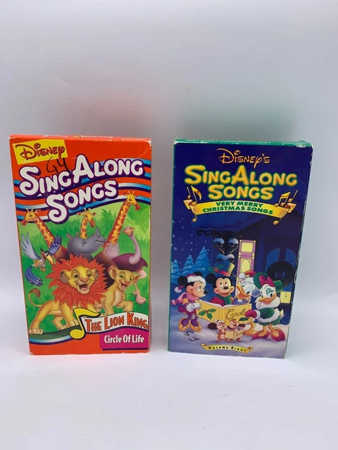 DISNEY SING ALONG Songs VHS Lot of 2 Vol 8 Very Merry Christmas Circle ...