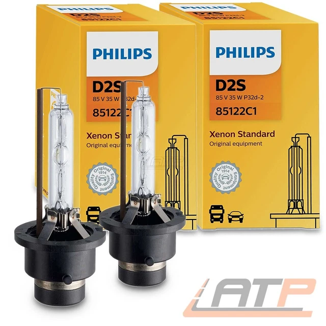 LAMPADA A INCANDESCENZA D2S PHILIPS XENON VISION 85122VIC1 FANALE 85V 35W BRUCIATORE 2x