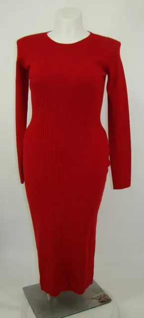 NEW LITA by Ciara Bella Long Sleeve RED Merino Wool Sweater Dress LARGE   AC