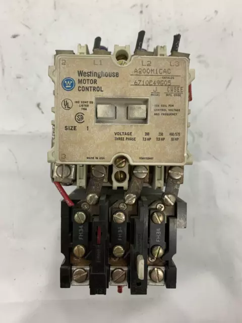 Westinghouse A200M1CAC 3-Phase Modell J Nema Größe 1 Motor Starter