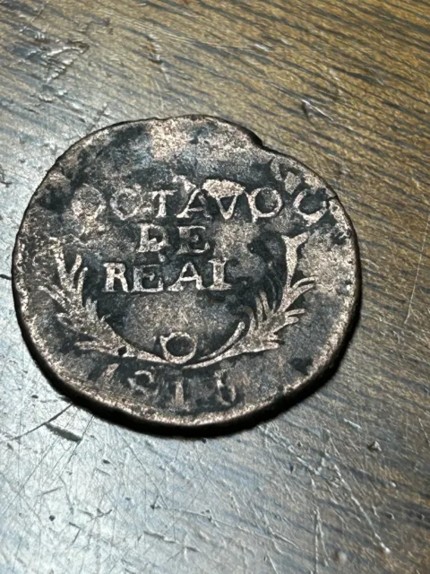 Mexico 1815 1/8 Real Very Rare Copper Coin