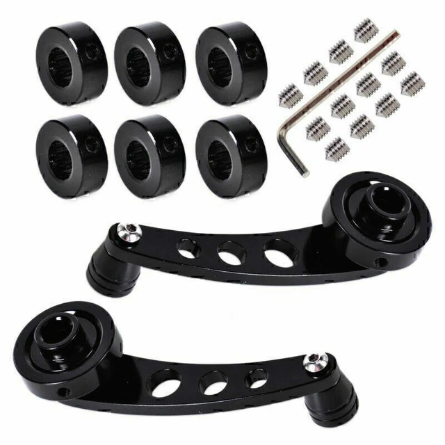 11.5cm Aluminum Alloy Car Manual Door Window Winders Crank Handle Style Black