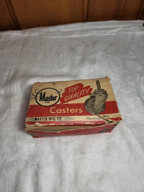Vintage Master "Top Quality" Office Chair Casters Set of 4 NIB Restoration