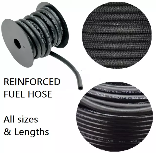 Rubber Fuel Hose Reinforced Engine Unleaded Petrol Diesel Oil Line Fuel Pipe E10