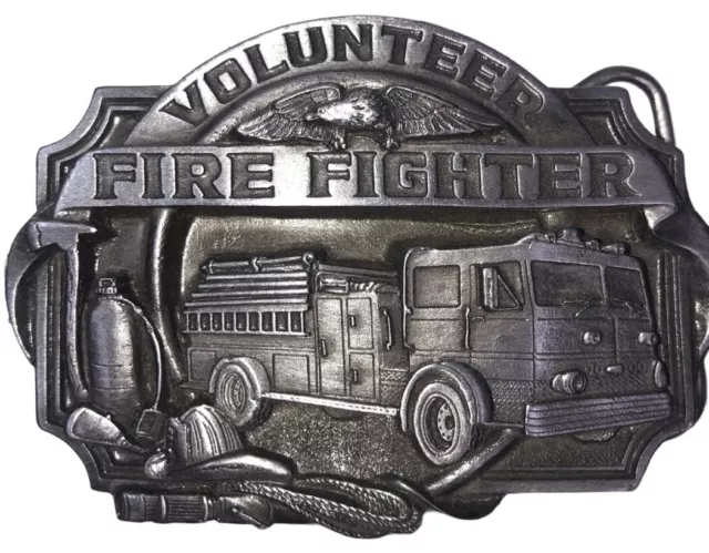 1989 Siskiyou California Buckle Company Volunteer Firefighter Belt Buckle