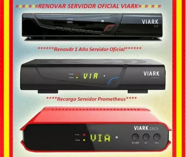 RENOVAR SERVIDOR VIARK sat Viark 4k combo Viark droi Oficial 2024 EUR 54,45  - PicClick ES