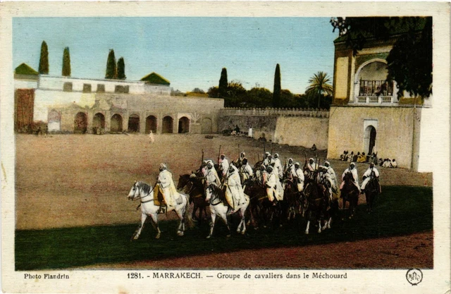 CPA AK Marrakech - Group of Riders in the Mechouard MOROC (963580)