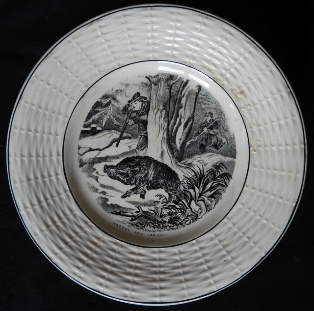 ANCIENNE ASSIETTE PARLANTE Les Devinettes Faïence de Sarreguemines EUR