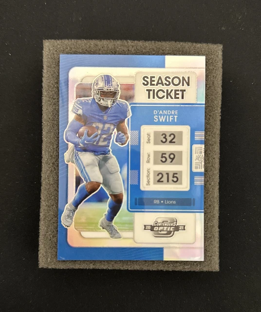 2021 Contenders Optic Season Ticket Silver #46 D'Andre Swift Detroit Lions ES6